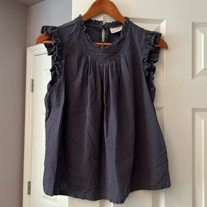 Vintage thread worn once cute ruffle shirt, cotton size medium